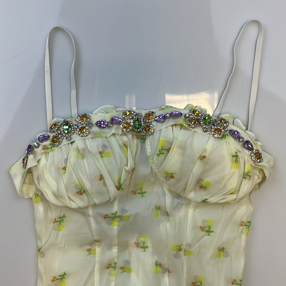 Fateen Floral Bejewelled Bodysuit N119-8 - Picture 3 of 8